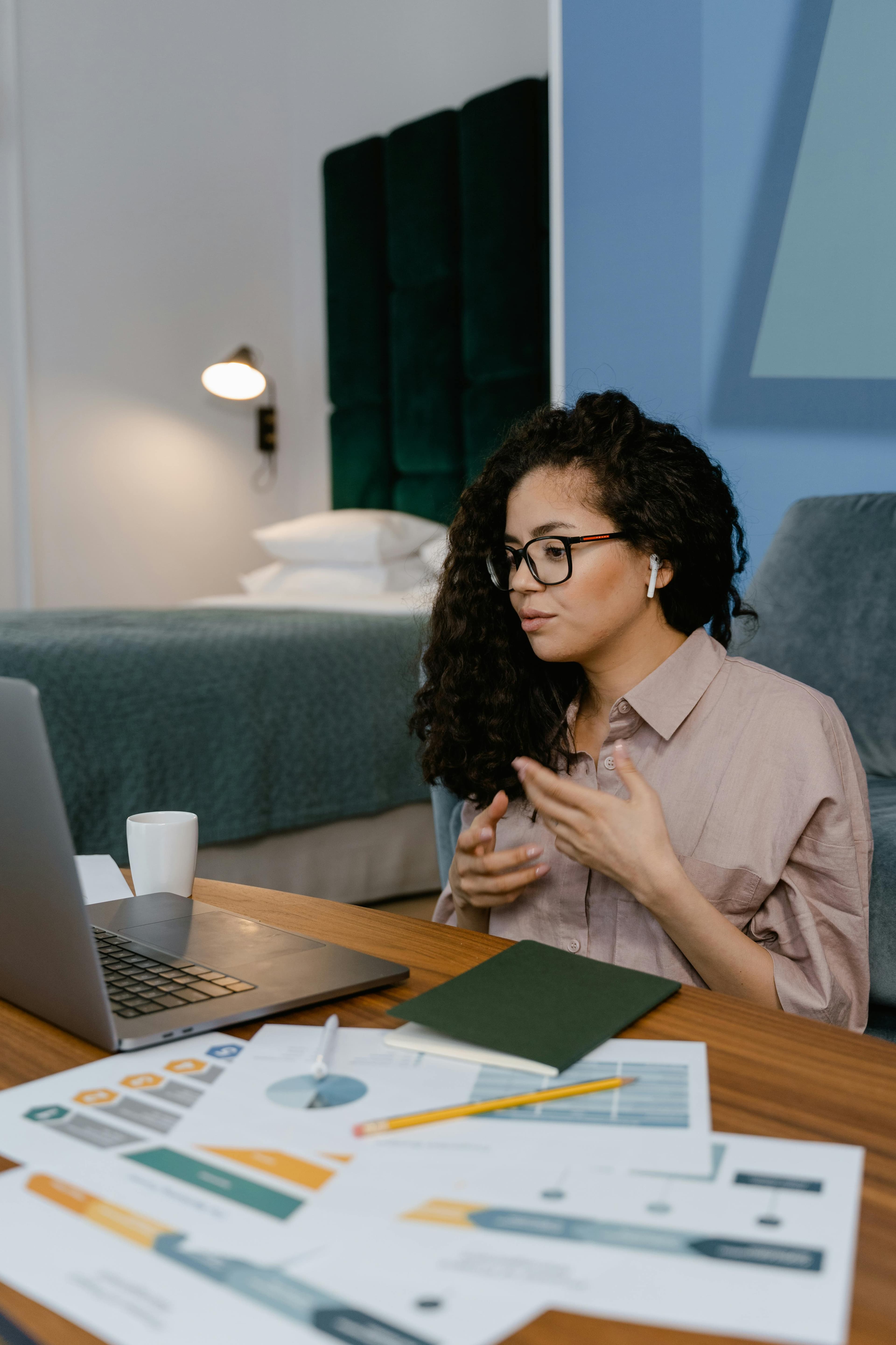 Woman working at desk